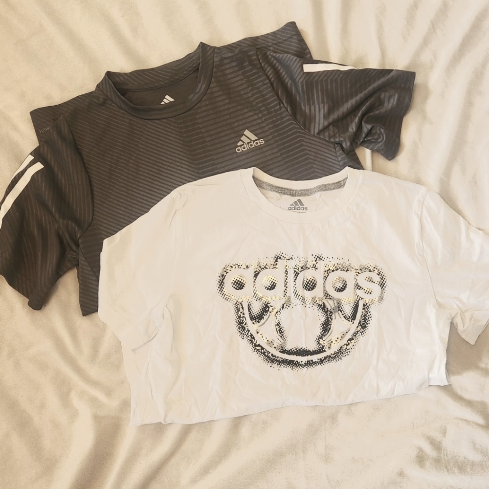 Boys Adidas soccer style jersey and tee shirt, YM